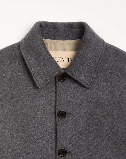 Valentino - Giacca Valentino In Lana E Cashmere - Grigio Scuro - Uomo - Giacche E Piumini