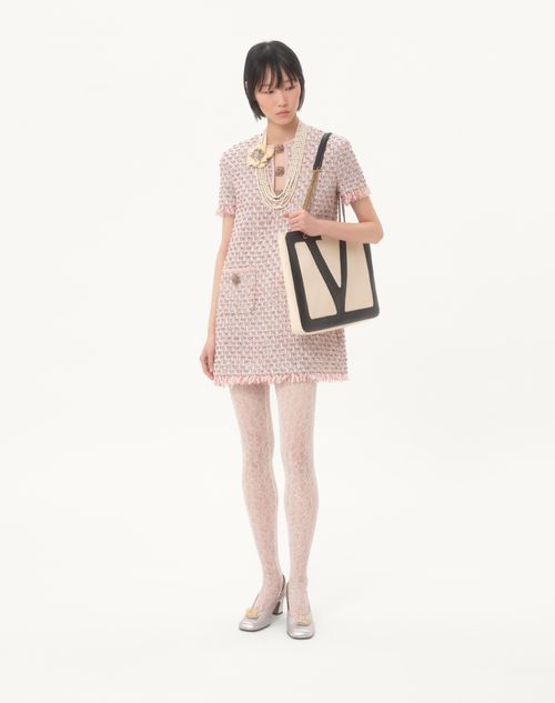 Valentino - Embroidered Ribbon Tweed Short Dress - Multicolour - Woman - Dresses