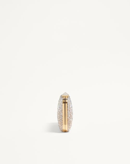 Valentino Garavani - Carry Secrets Rhinestone Minaudiere - Crystal/honey - Woman - Clutches
