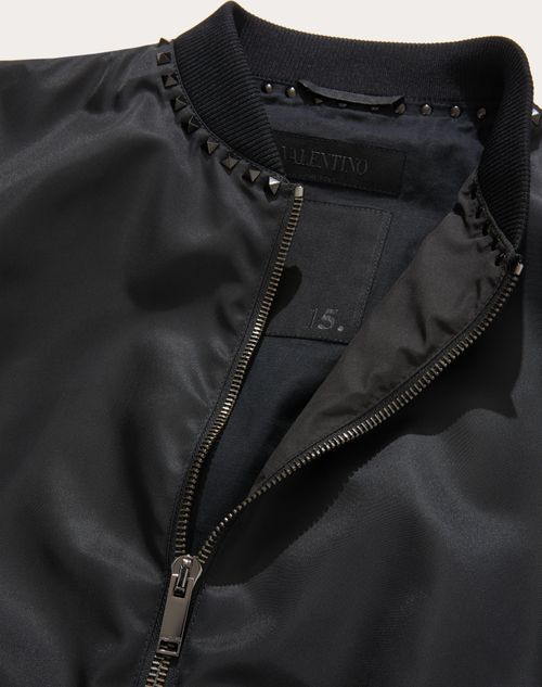 ブラック アンタイトルド ナイロン ボンバージャケット for メンズ