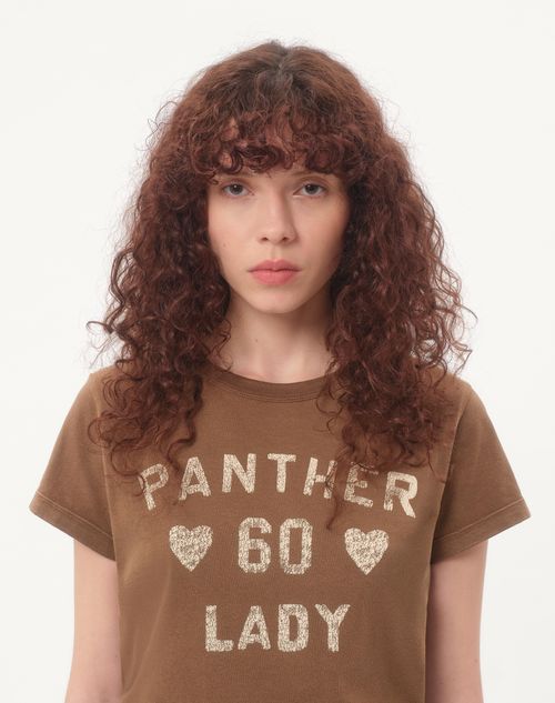 Valentino - Cotton T-shirt - Hazelnut - Woman - T-shirts And Sweatshirts