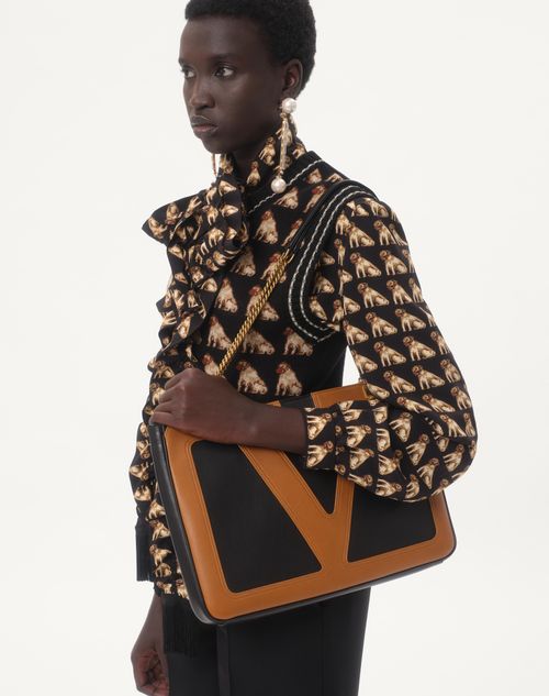 Valentino - Crepe De Chine Shirt With Petit Charles Print - Black/multicolour - Woman - Shirts & Tops