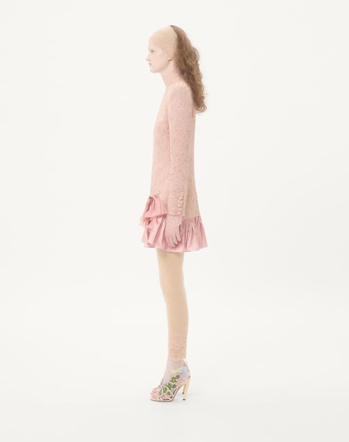 Valentino - Floral Matelassé Short Dress - Vintage Rose - Woman - Dresses