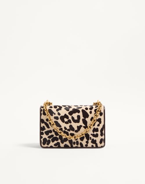 Valentino Garavani - Valentino Garavani Vain Small Shoulder Bag In Pony Effect Calfskin With Animalier Print - Natural/brown - Woman - Shoulder Bags