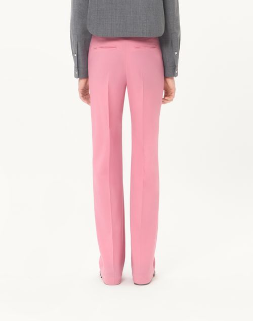 Valentino - Valentino Wollhose Mit Abnehmbaren Stegschlaufen - Rosa - Mann - Hosen & Shorts