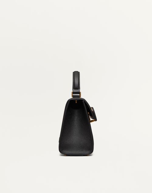 Valentino Garavani - Small Vsling Grainy Calfskin Handbag - Black - Woman - Top Handle Bags