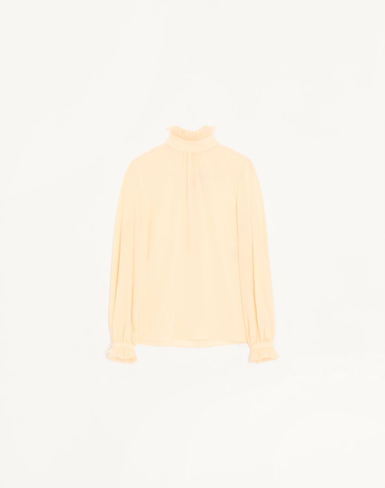 Valentino Women's Birch Crepe De Chine Top Woman 48