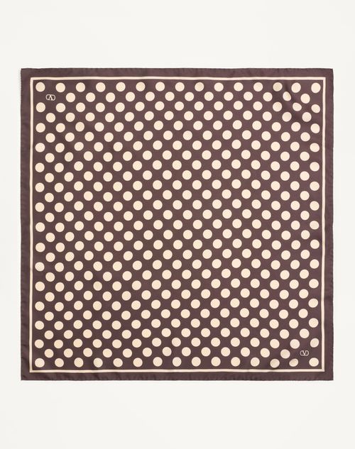 Valentino Garavani - Opticool Silk Scarf - Brown/butter - Man - Soft Accessories