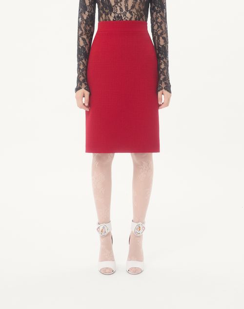 Valentino - Plain Wool Tweed Skirt - Paris - Woman - Skirts