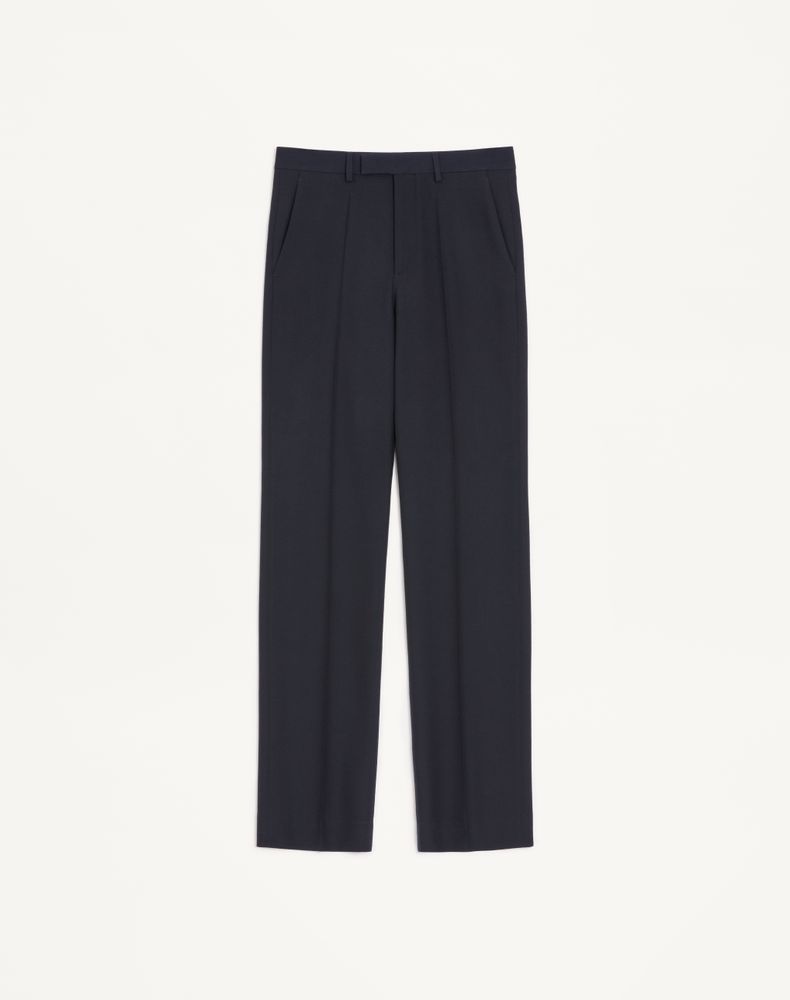 Valentino Men's Dark Blue Wool Trousers Man 58