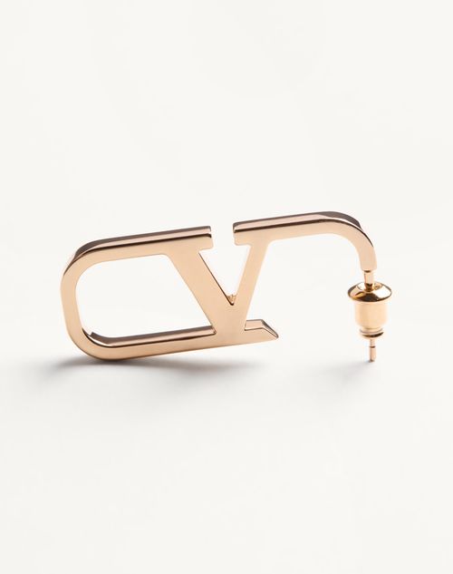 Valentino Garavani - Valentino Vlogo Signature Metal Earrings - Gold - Woman - Jewellery