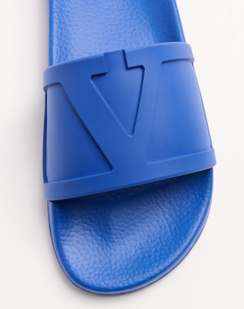 Valentino Garavani - Coolside Rubber Slide Sandal - Acid Bluette - Man - Sandals