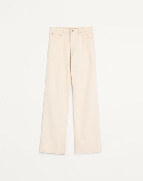 Valentino Valentino Denim Trousers Man Ivory 40
