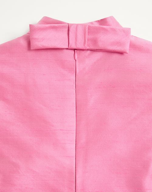 Valentino - Short Shantung Dress - Pink - Woman - Dresses
