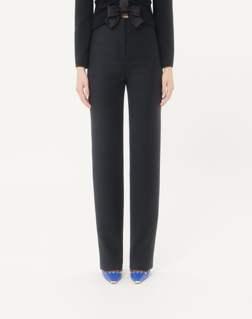 Valentino - Valentino Soft Sheen Wool Pants - Black - Woman - Trousers And Shorts