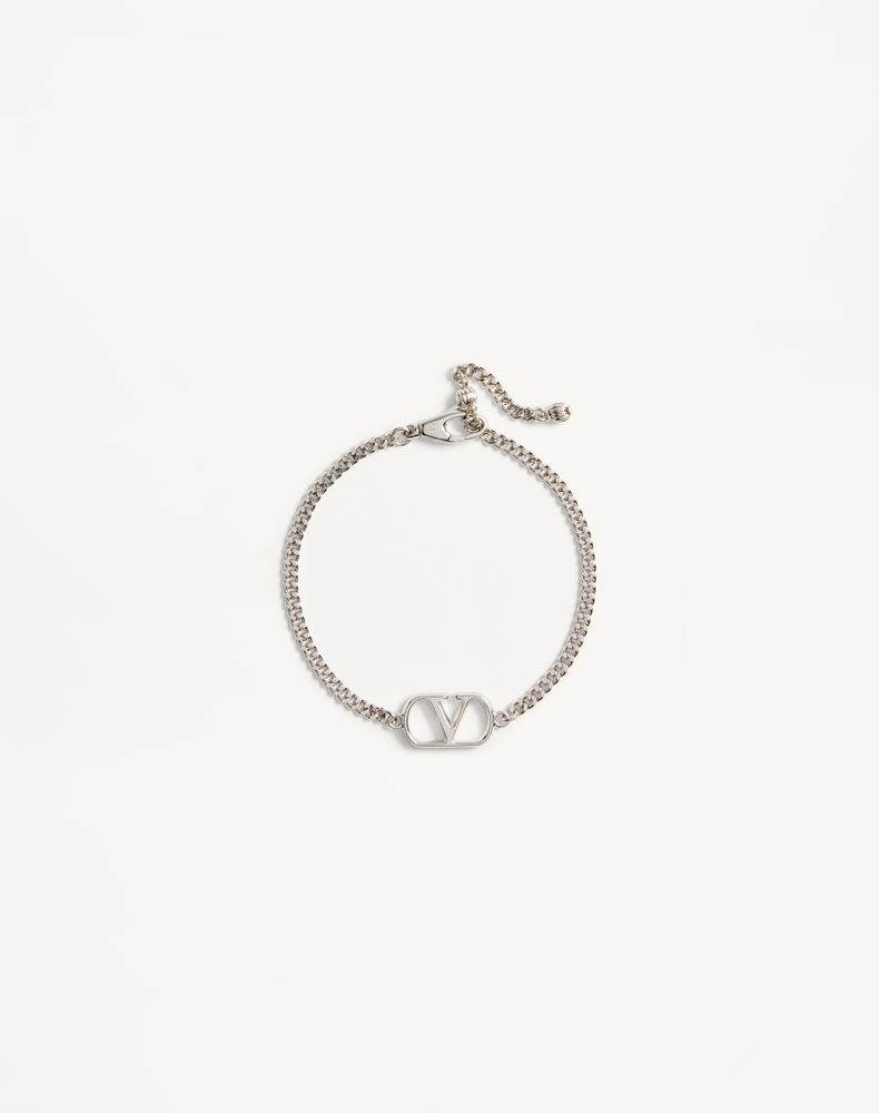 Valentino Garavani Men's Transparent Valentino Vlogo Signature Metal Bracelet Man Uni