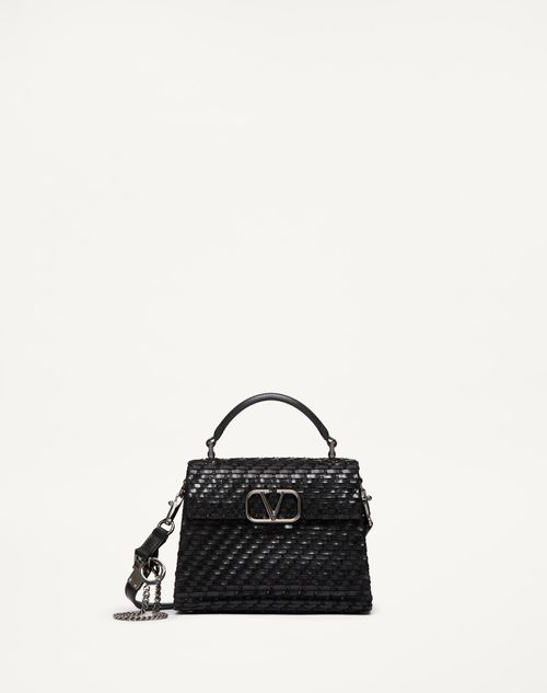 Valentino Garavani Garavani Mini Vsling Woven Handbag Woman Black Uni