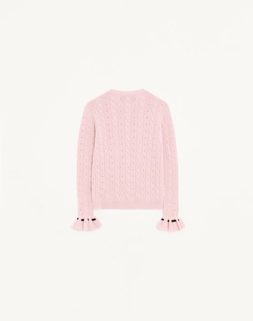 Valentino - Wool Sweater - Grey Rose - Woman - Knitwear