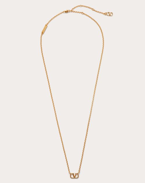 Valentino Garavani Vlogo Signature Metal Necklace Woman Gold Uni