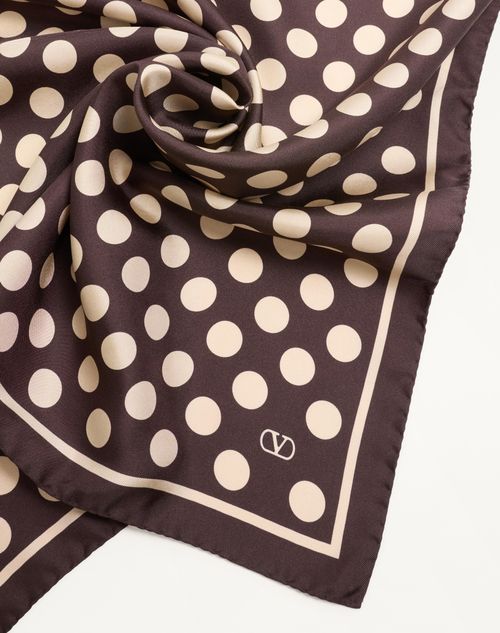 Valentino Garavani - Opticool Silk Scarf - Brown/butter - Man - Soft Accessories