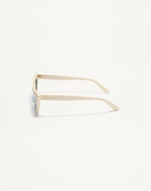 Valentino - Cat-eye Acetate Frame - Ivory/blue - Woman - Eyewear