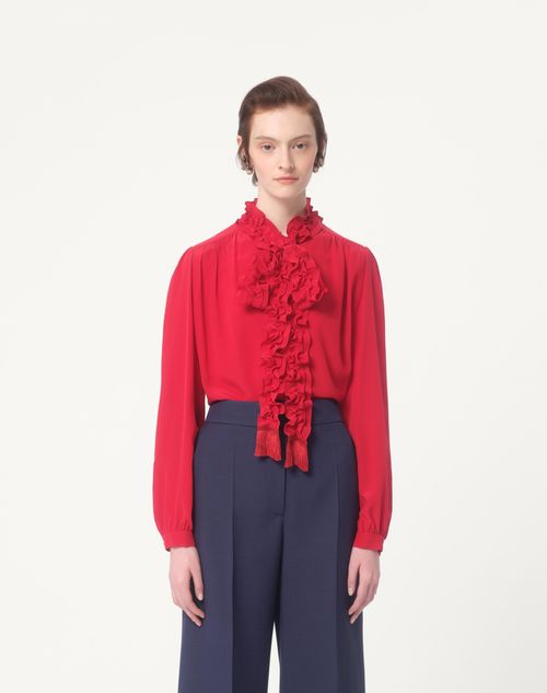 Valentino - Camicia In Crepe De Chine - Paris - Donna - Camicie E Top