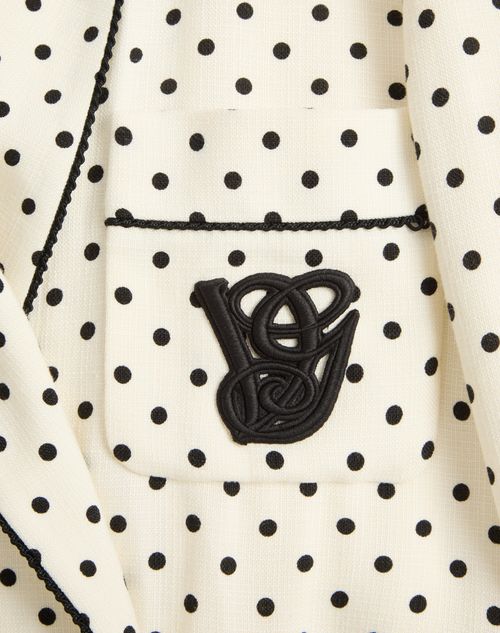 Valentino - Supergran Caban In Plusdepois Print - Birch/black - Woman - Jackets And Blazers