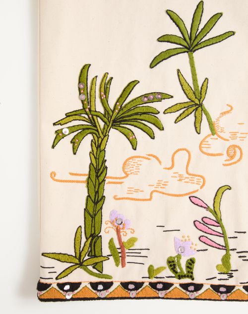 Valentino - Cotton Canvas Shirt With Floral Embroidery - Shell - Man - Shirts