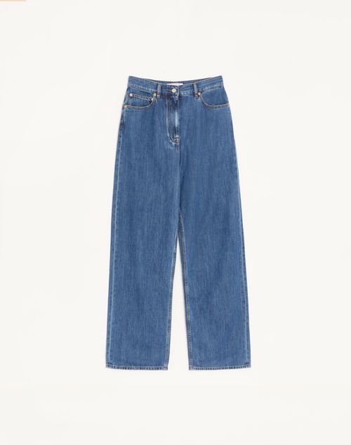 Valentino Blue Medio Denim Trousers Woman Denim 26