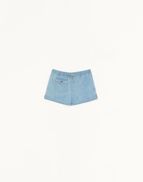 Valentino - Denim Shorts - Denim - Woman - Denim