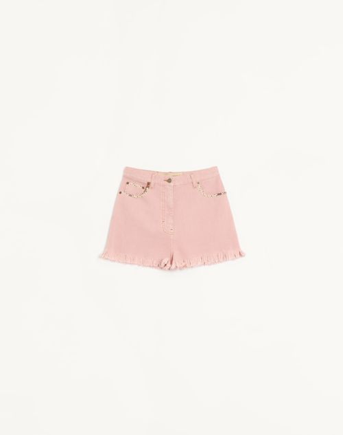 Valentino - Denim Shorts - Pink - Woman - Denim