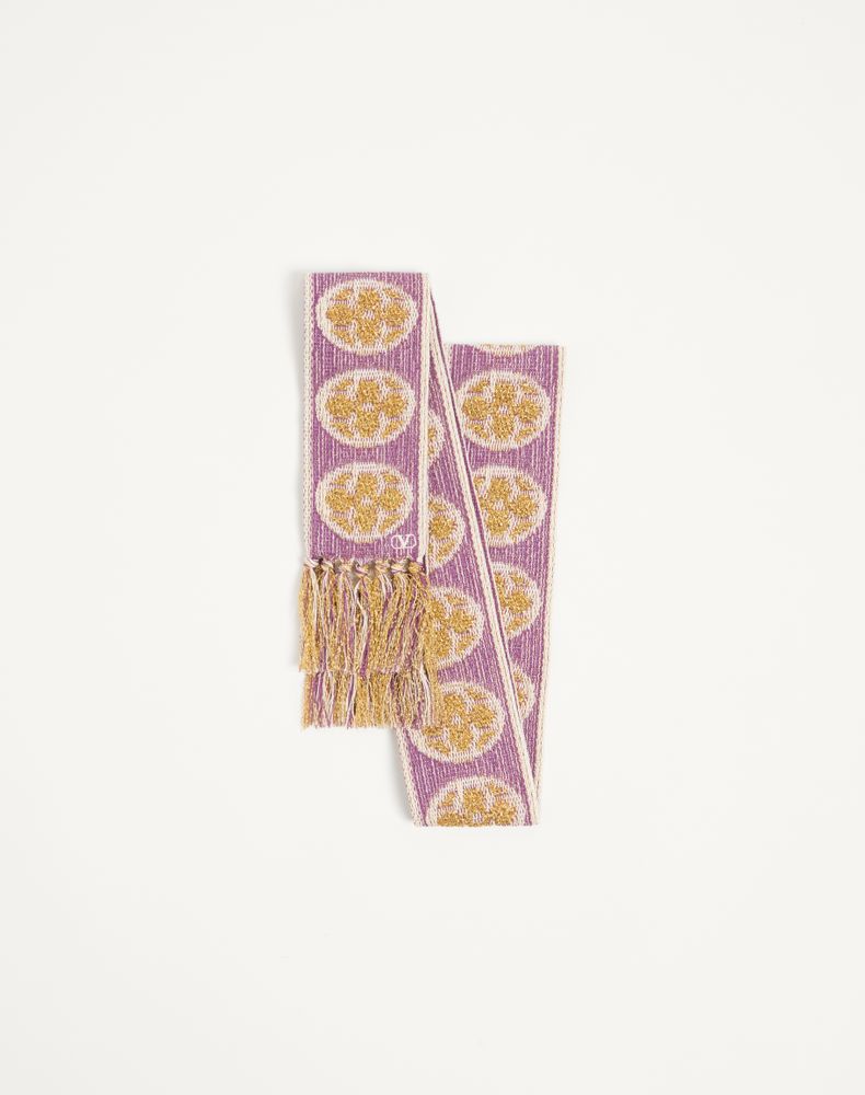 Valentino Garavani Women's Purple/Gold Antibes Scarf With Metallic Fibre Woman Uni