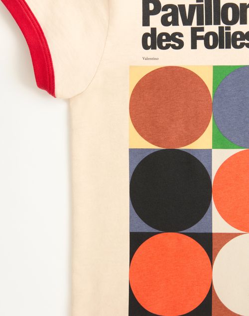 Valentino - Printed Cotton Jersey T-shirt - Birch/red - Woman - T-shirts And Sweatshirts