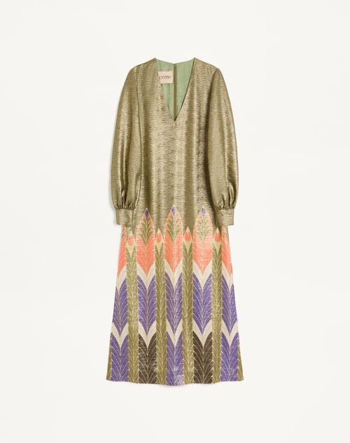 Valentino V-neck Dress In Multi