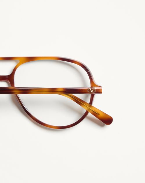 Valentino - Runde Acetat-brille - Havana - Unisex - Sonnenbrillen