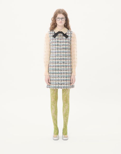 Valentino - Tweed Paillettes Embroidered Short Dress - Multicolor - Woman - Dresses