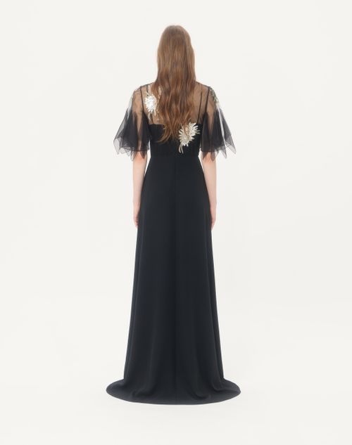 Valentino - Embroidered Cady Couture Gown - Black/silver - Woman - Gowns