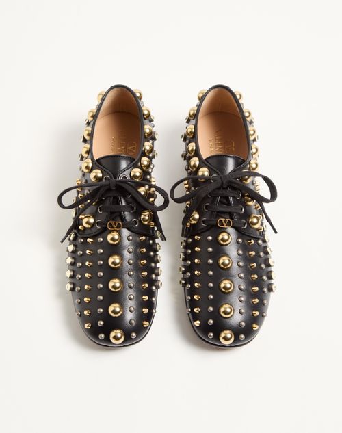 Valentino Garavani - Mj Blues Nappa Derby - Black - Man - Lace-ups