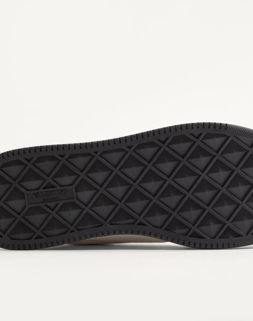 Valentino Garavani - One Stud Low-top Nappa Sneaker - White/ Black - Man - Sneakers