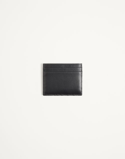Valentino Garavani - Valentino Garavani Flutterby Cardholder In Shiny Nappa Leather With Butterfly Embroidery - Black - Woman - Wallets And Small Leather Goods