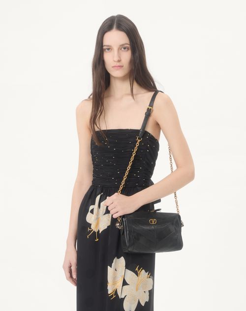 Valentino - Long Dress In Crepe De Chine Jacquard Apres L'hiver Lilium - Black - Woman - Gowns