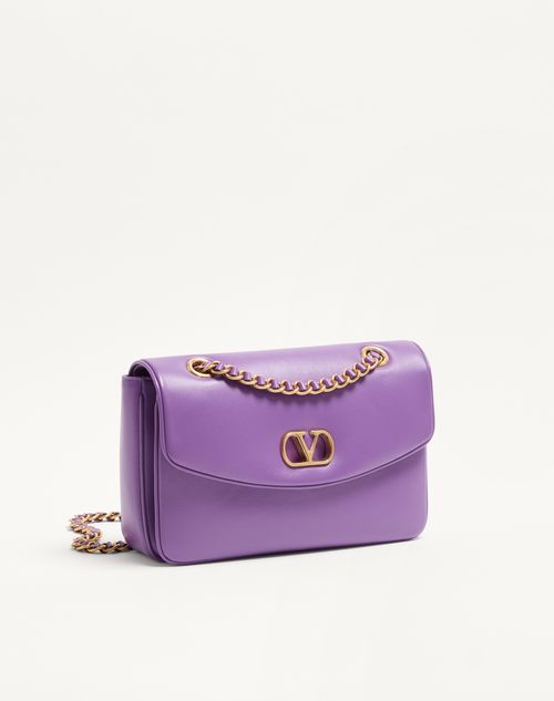 Valentino Garavani - Valentino Garavani Djuna Medium Chain Bag In Nappa Leather - Purple - Woman - Shoulder Bags