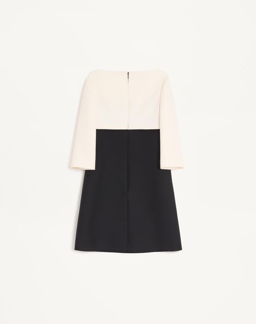 Valentino - Crepe Couture Short Dress - Black/ivory - Woman - Dresses