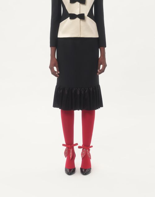 Valentino - Crepe Couture Midi Skirt - Black - Woman - Skirts