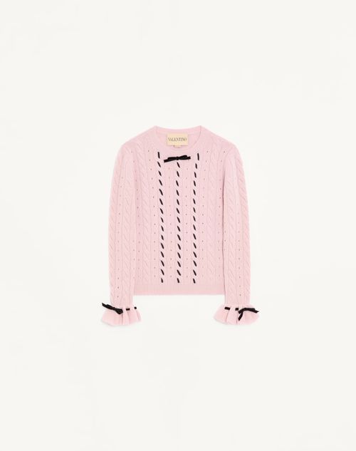 Valentino - Wool Sweater - Grey Rose - Woman - Knitwear