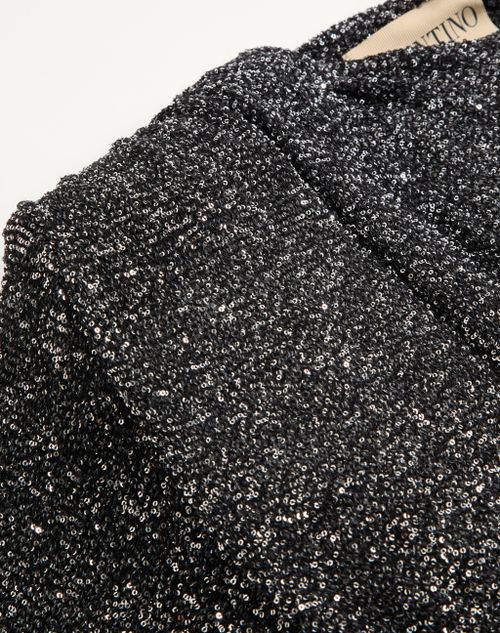 Valentino - Sequin Thread Jumper - Black/silver - Woman - Knitwear