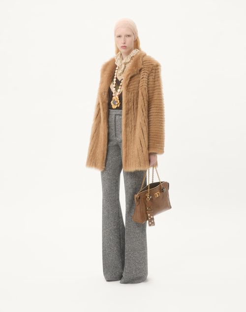 Valentino - Shearling Coat - Honey - Woman - Coats And Outerwear