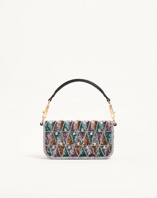Valentino Garavani - Valentino Garavani Locò Small Embroidered Shoulder Bag - Multicolor - Woman - Shoulder Bags