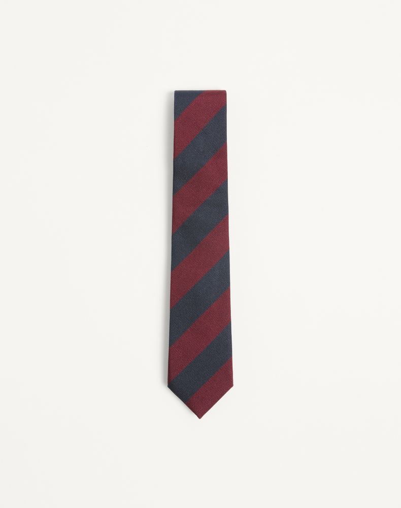 Valentino Garavani Men's Blue/Maroon Valentie Jacquard Regital Silk Tie Man Uni