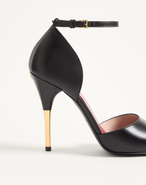 Valentino Garavani - D'orsay Sinead Pumps In Goatskin And Suede 105mm - Black/rust - Woman - Pumps And Slingbacks